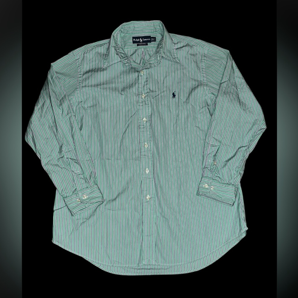 Ralph Lauren men’s button down shirt 16 1/2 green st Patrick’s day office spring